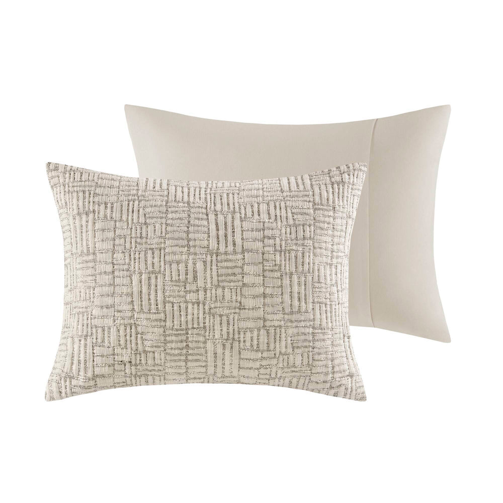 3 Piece Oversized Cotton Matelasse Comforter Set-Full/Queen Media 2
