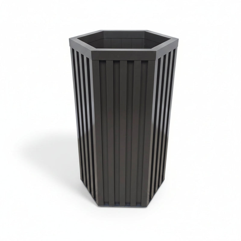 Hexagon Column Planter MD - Dark Bronze