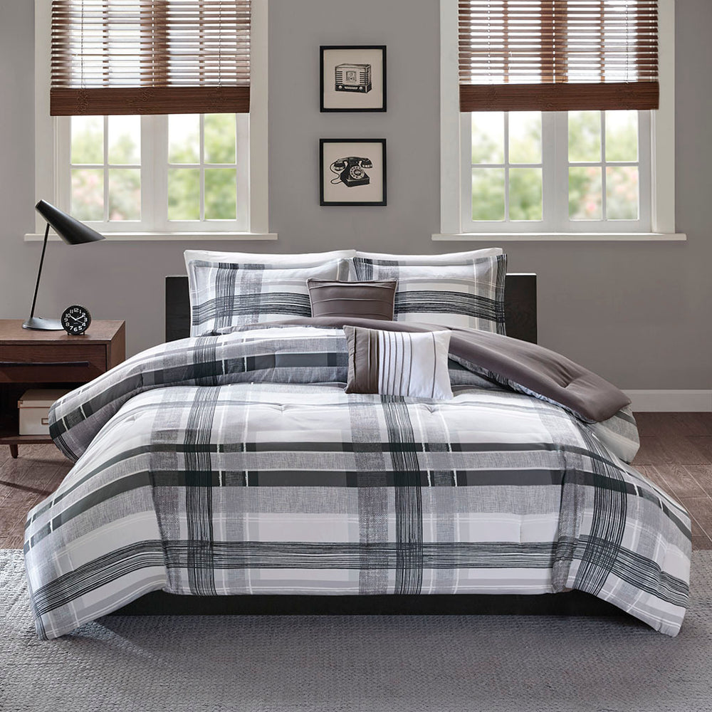 Twin/Twin XL Plaid Comforter Set Media 8