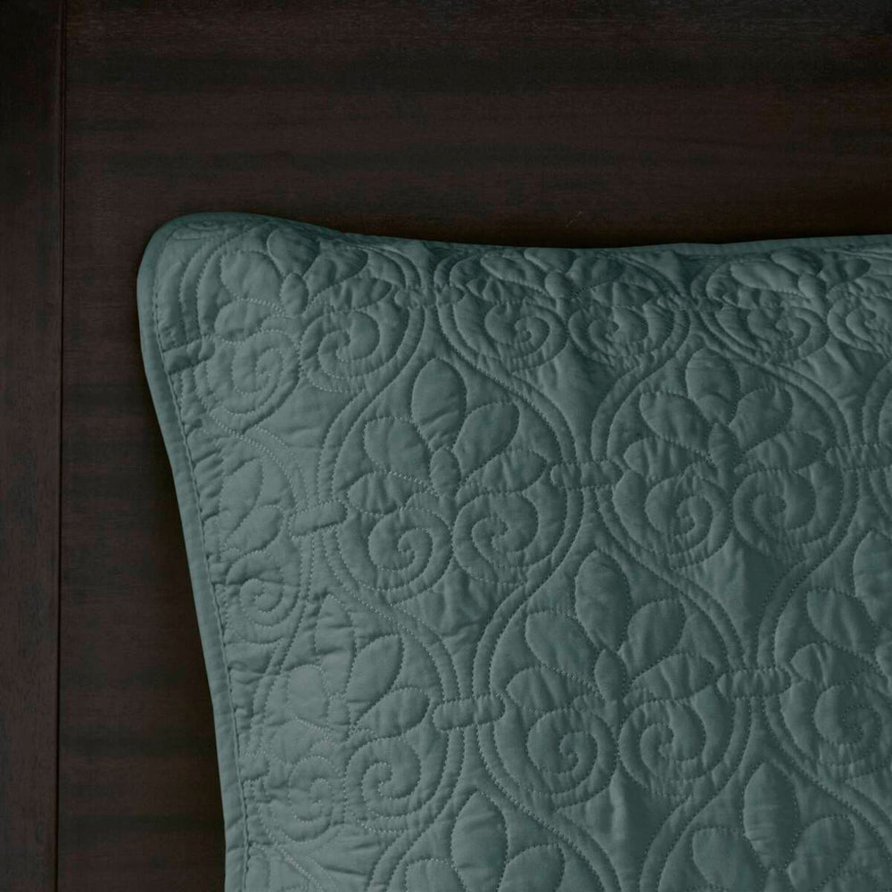 3 Piece Reversible Bedspread Set Balsam Green King Media 17