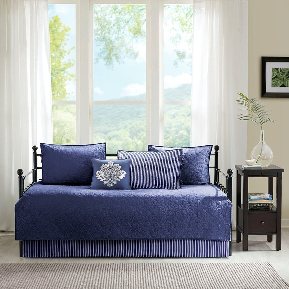 6 Piece Reversible Daybed Cover Set Navy Daybed Media 4