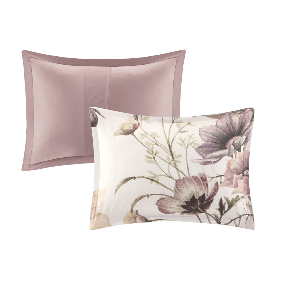 8 Piece Cotton Printed Comforter Set Blush King Media 4