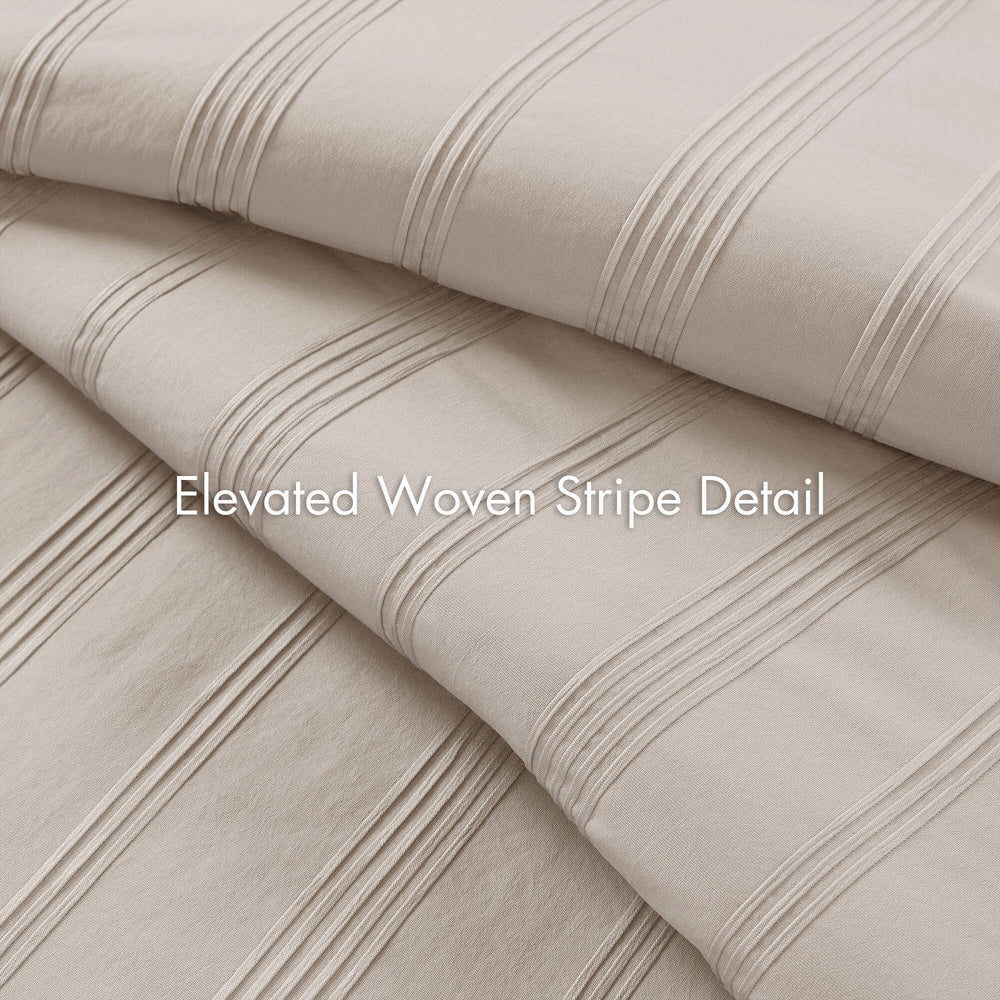 7-Piece Full Woven Striped Comforter Set Media 4