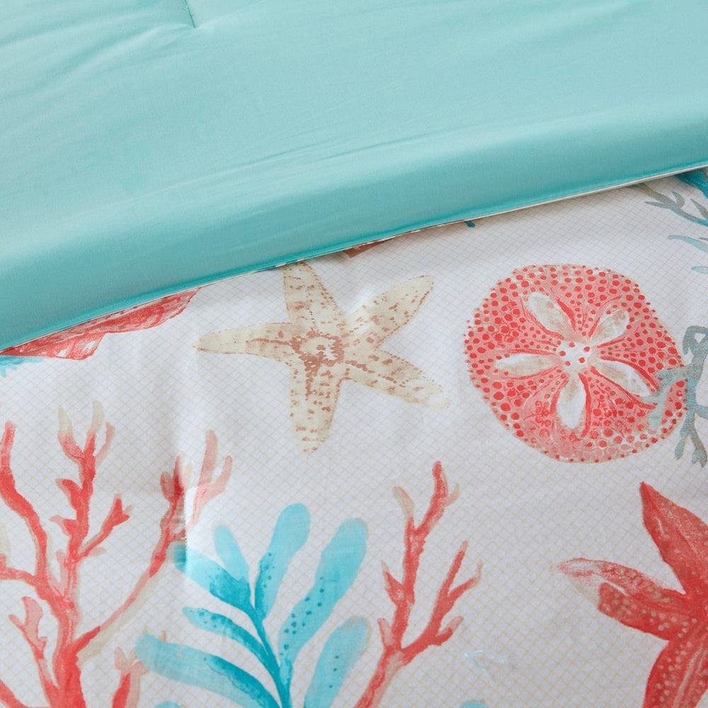 7 Piece Cotton Sateen Comforter Set Coral Queen Media 13
