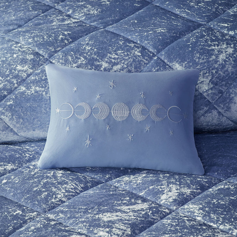King/Cal King Velvet Comforter Set with Throw Pillow