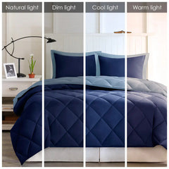 3M Scotchgard Diamond Quilting Reversible Down Alternative Comforter Set perspective