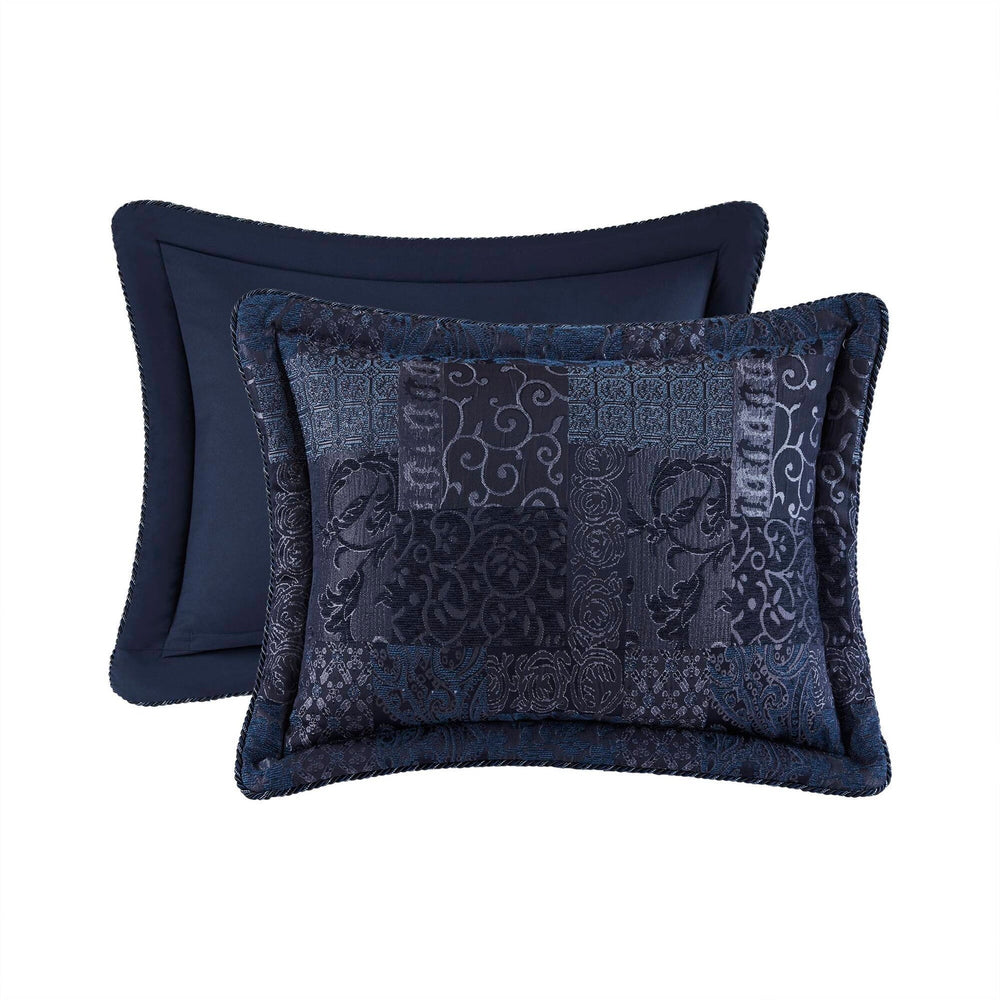 4 PCS Queen Comforter Set Navy Media 5