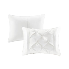 7-Piece 100% Polyester Pieced Pleated Tufted Comforter Set perspective