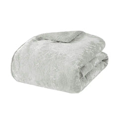 Crushed Velvet Sherpa Reversible Comforter Set perspective