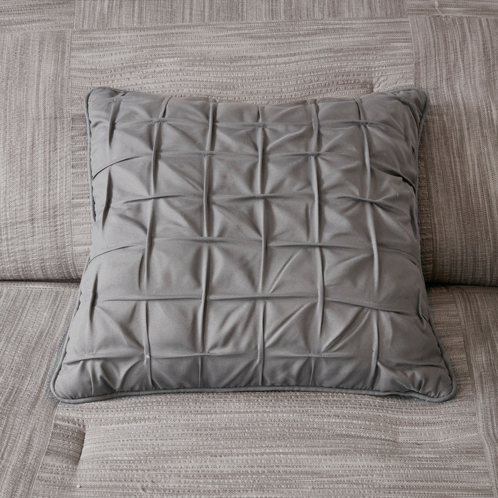 7 Piece Printed Seersucker Comforter Set Grey Queen Media 6