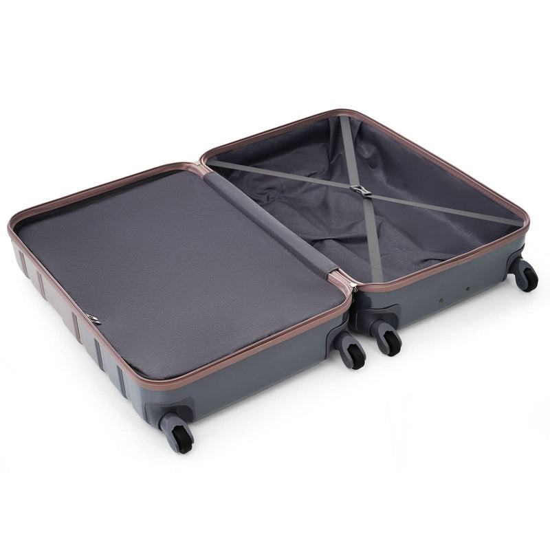 Luggage Set ABS Hardside Lightweight Golden 20 24 28 Inches Spinner Wheels TSA Lock