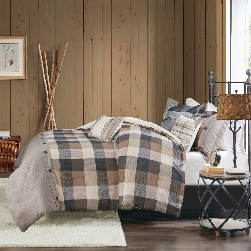 King/Cal King 6 Piece Herringbone Duvet Cover Set Media 11