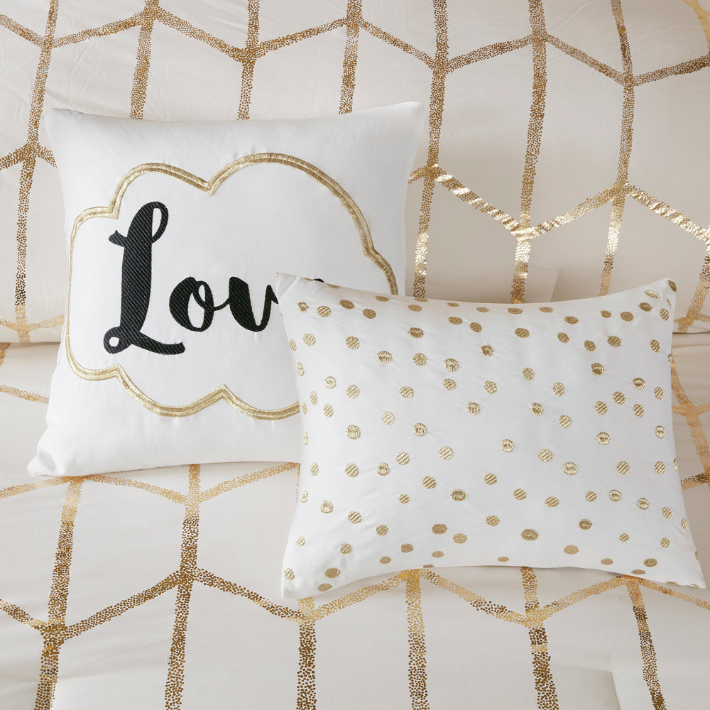 5-Piece King/Cal King 100% Polyester Brushed   Printed Comforter Set Media 5