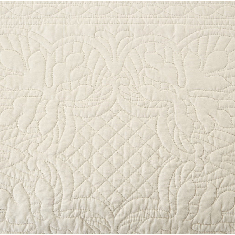6 Piece Reversible Scalloped Edge Daybed Cover Set Cream Daybed