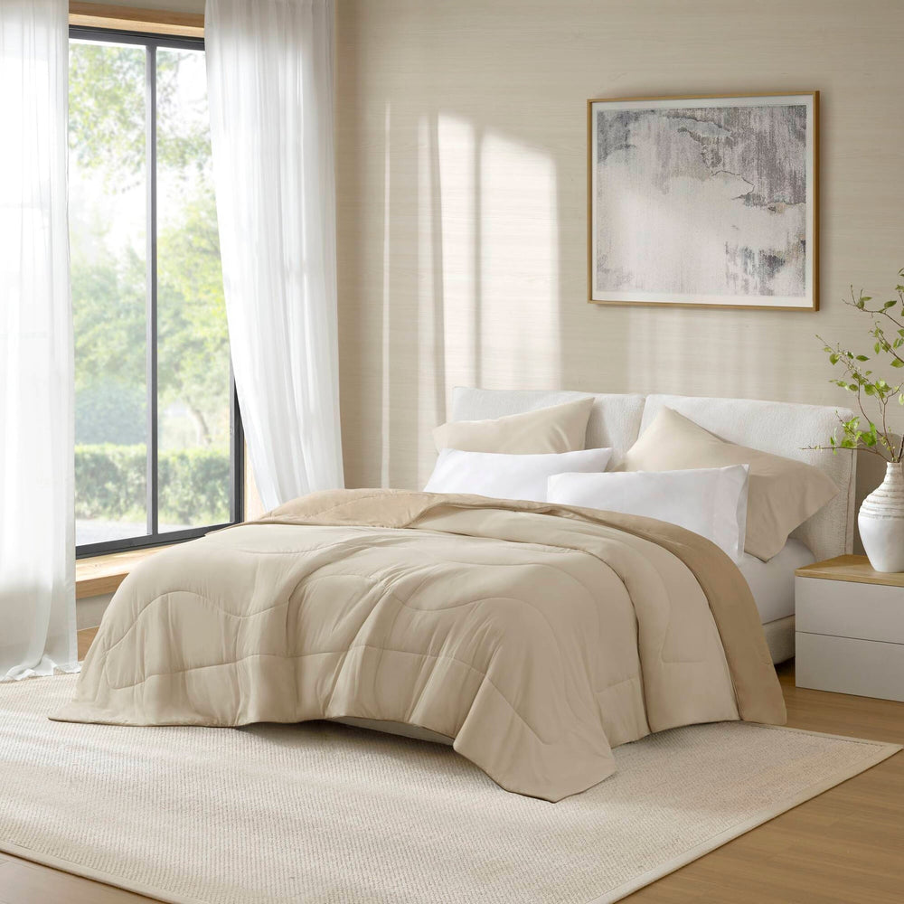 1-Piece King/Cal King Reversible Tencel Comforter Blanket,Linen Media 3