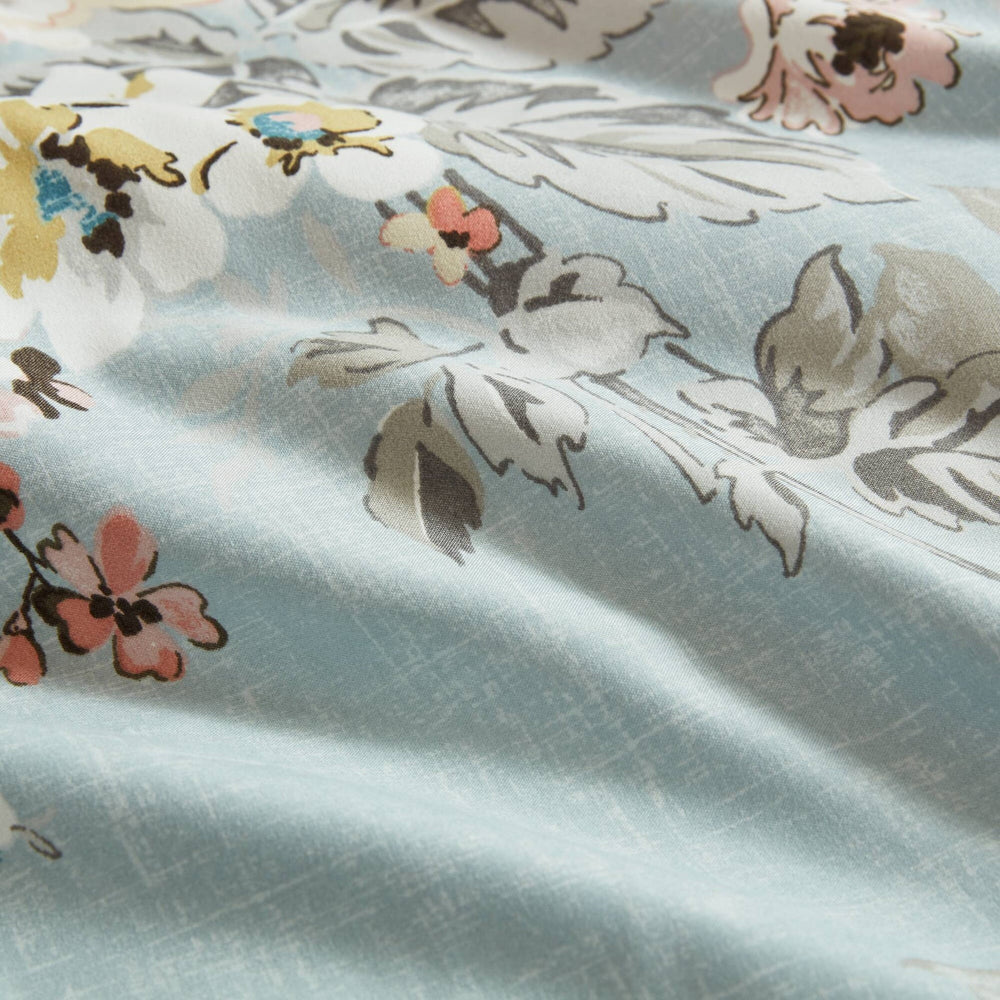 5-Piece Twin 5 Piece Vin -inspired Collection floral print,Soft Blue Media 17