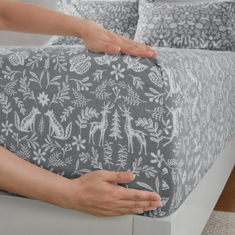 4-Piece 100% Cotton Printed Sheet Set