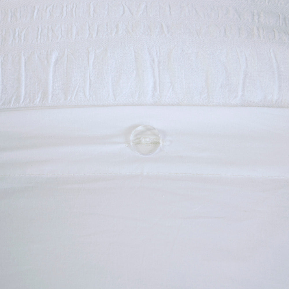 King/Cal King 4 Piece Cotton Seersucker Duvet Cover Set Media 14