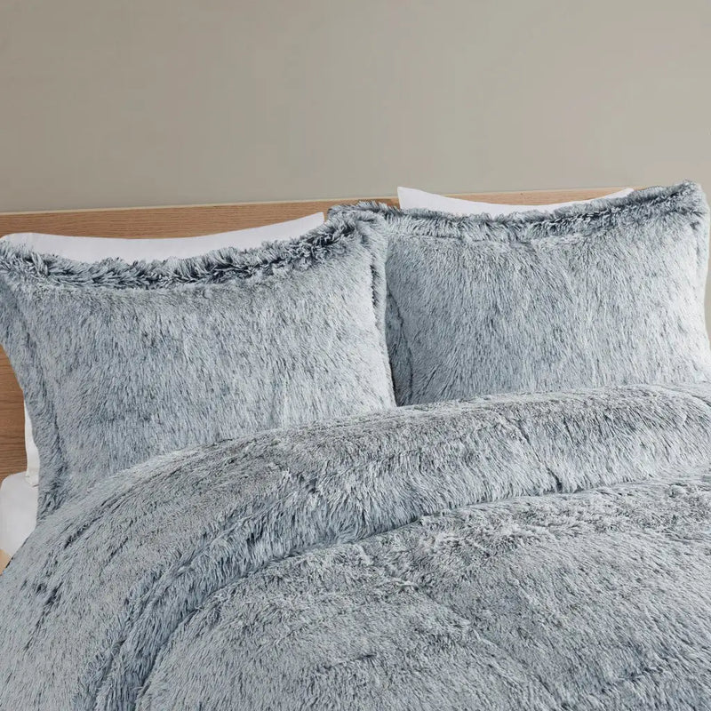 Shaggy Long Fur Comforter Mini Set