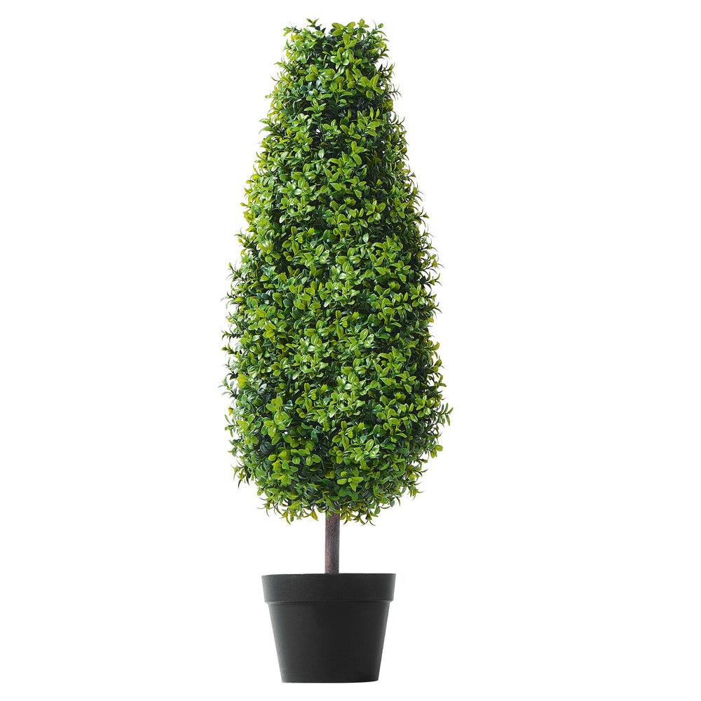 2 Pack 3' Artificial Boxwood Topiary Tree Faux Plant UV Decor In/Outdoor Media 8