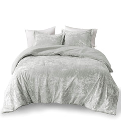 Crushed Velvet Sherpa Reversible Comforter Set perspective
