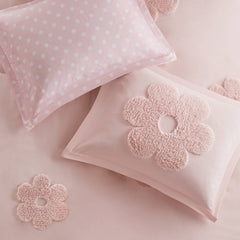 Floral Reversible Tufted Chenille Duvet Cover Set perspective