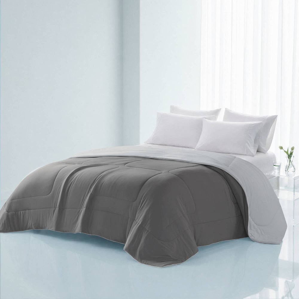 1 Piece Twin Down Alternative Comforter,Grey Media 1