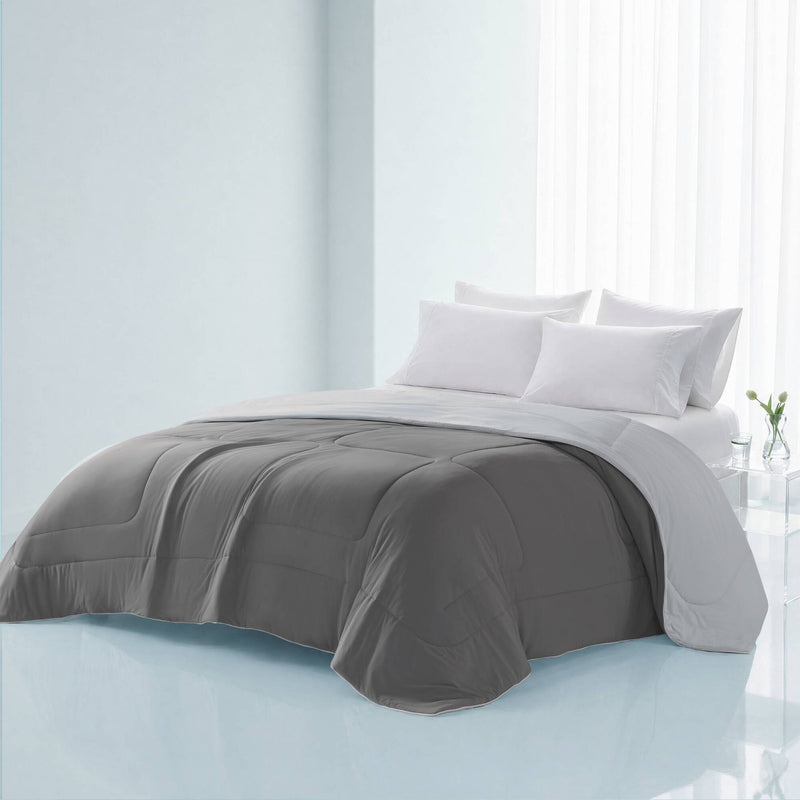 1 Piece King Down Alternative Comforter,Grey
