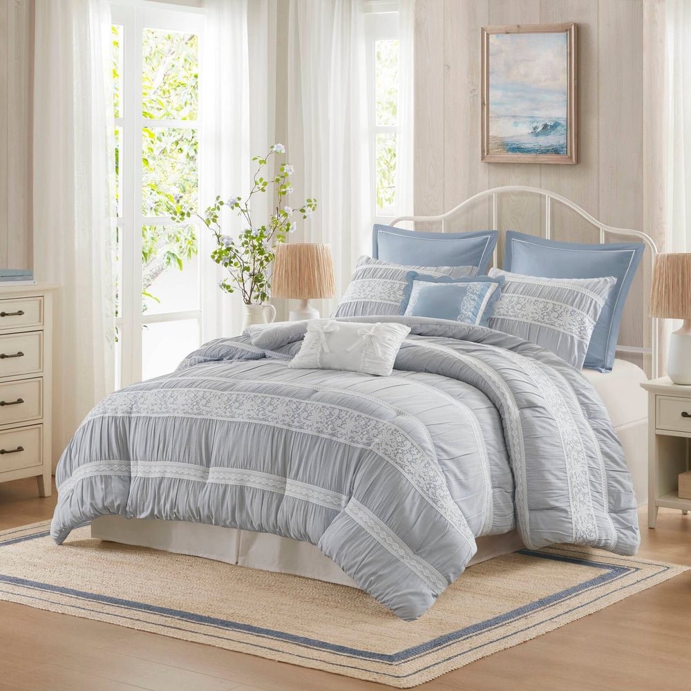 7- Piece King Jacquard Comforter Set Media 1