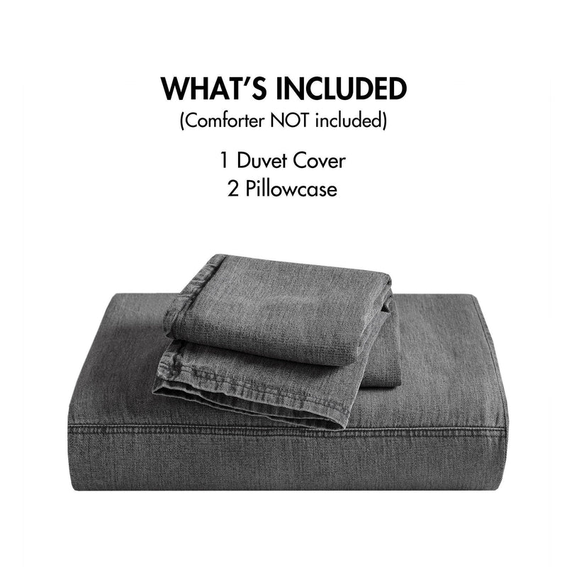 3PCS Twill Washed Duvet Set