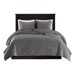 3 Piece Velvet Quilt Set perspective