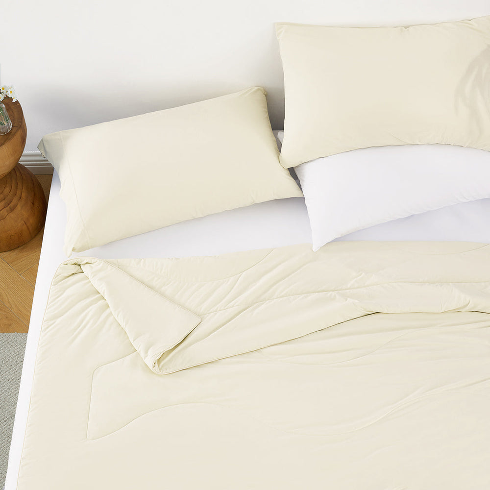 1-Piece 60x90' Cooling DA Comforter,Ivory Media 4