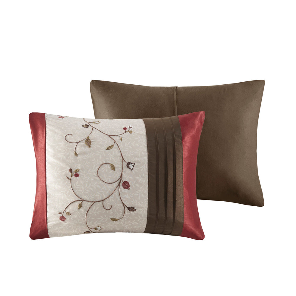 Embroidered 7 Piece Comforter Set Red Queen Media 9
