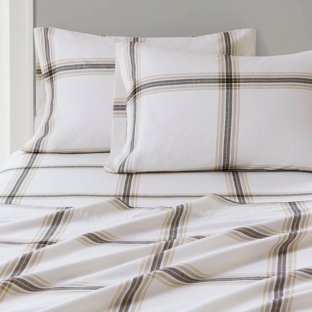 4 PCS Full Sheet Set Tan Plaid Media 19