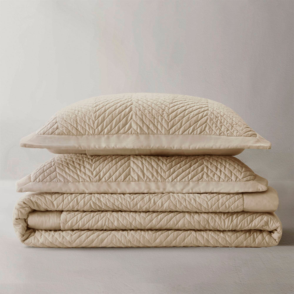 King 3 Piece Cotton Quilt Set Linen Media 20