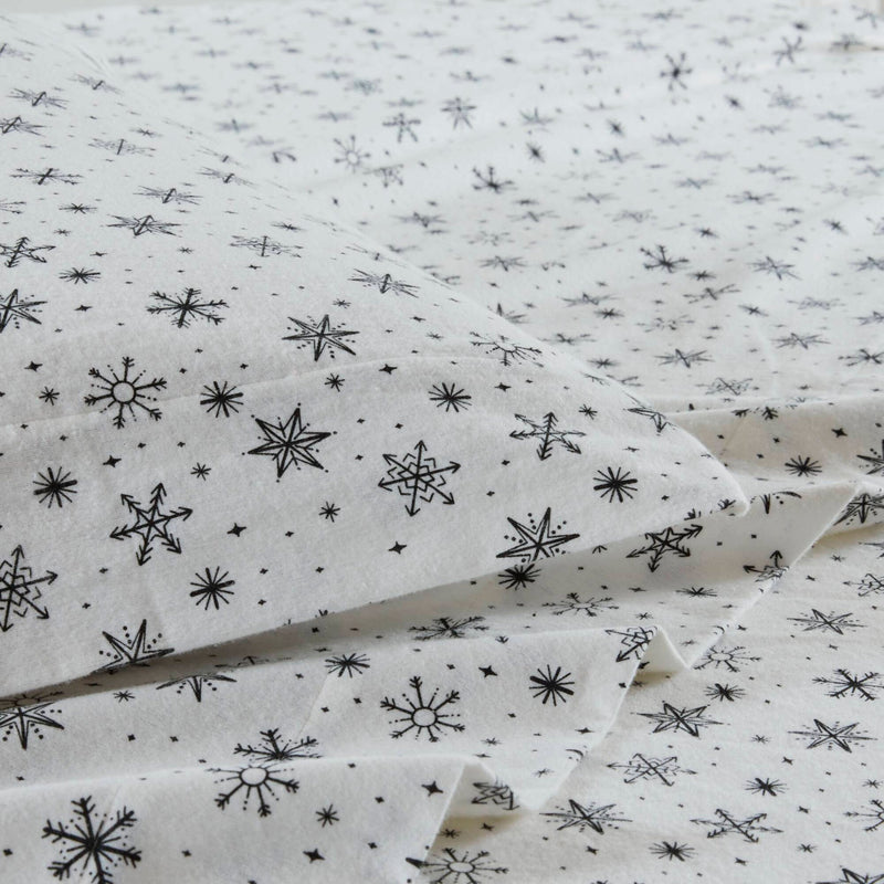 4 PCS Full Sheet Set Black Snowflakes