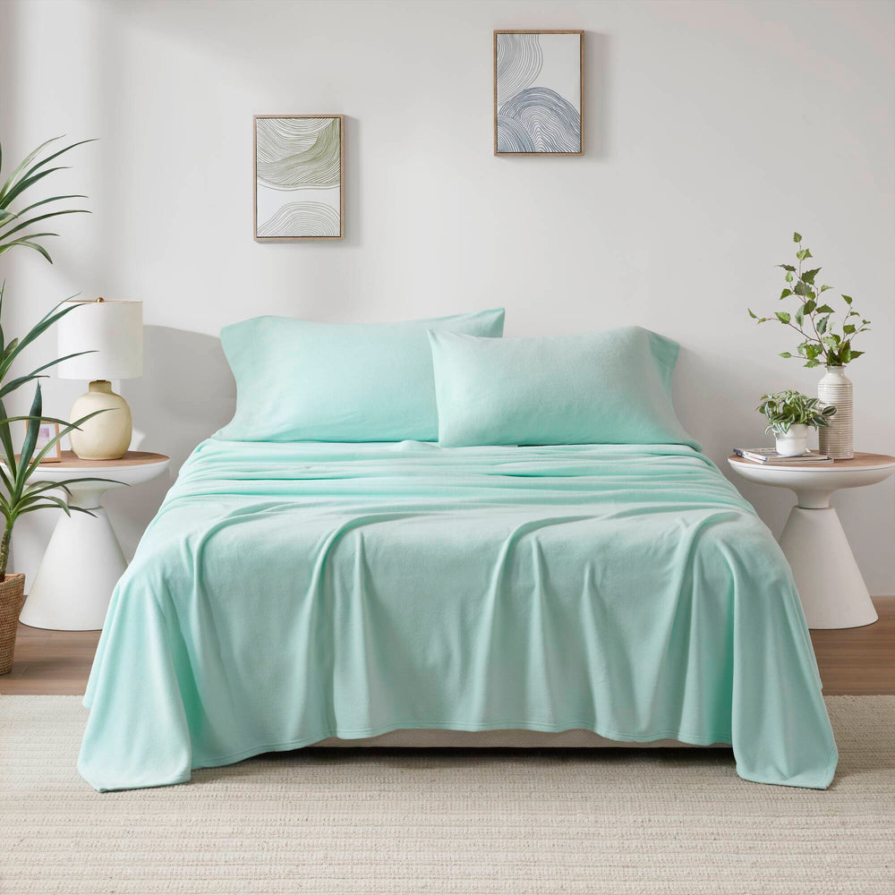4 PCS Queen Sheet Set Aqua Media 12