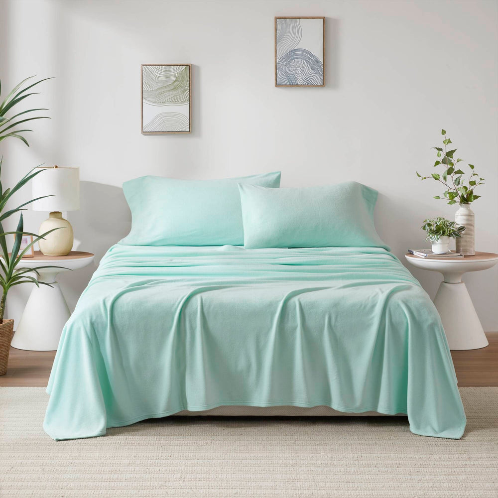 4 PCS Cal King Sheet Set Aqua Media 12