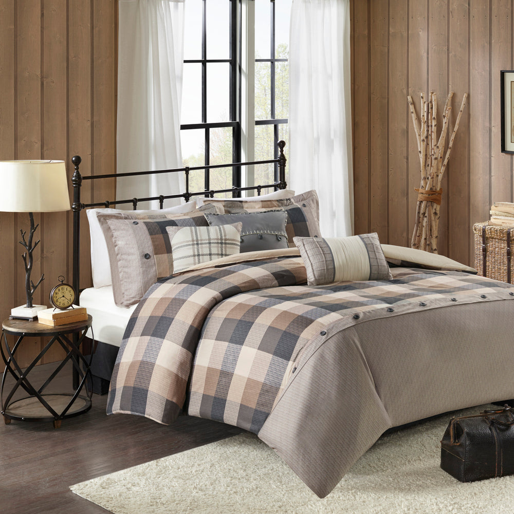 King/Cal King 6 Piece Herringbone Duvet Cover Set Media 12